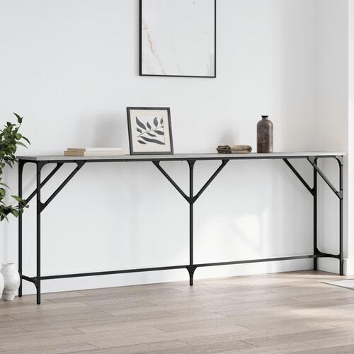Konsolbord 200x29x75 cm konstrueret træ grå sonoma-eg