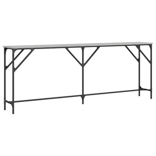 Konsolbord 200x29x75 cm konstrueret træ grå sonoma-eg