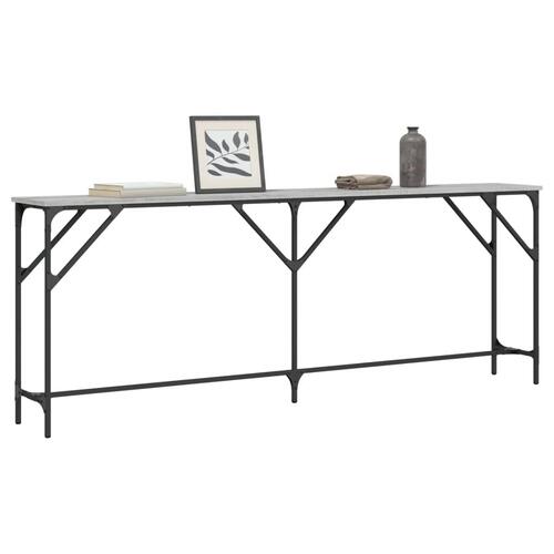 Konsolbord 200x29x75 cm konstrueret træ grå sonoma-eg