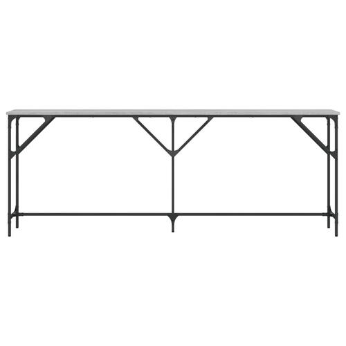 Konsolbord 200x29x75 cm konstrueret træ grå sonoma-eg