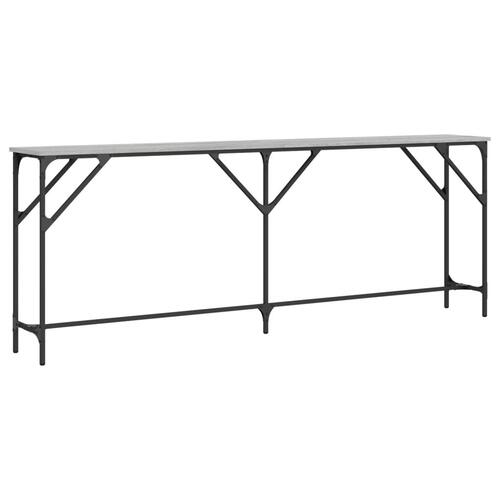 Konsolbord 200x29x75 cm konstrueret træ grå sonoma-eg