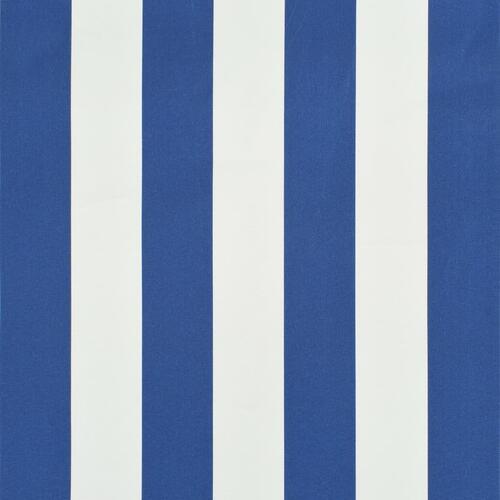 Foldemarkise 300x150 cm blå og hvid
