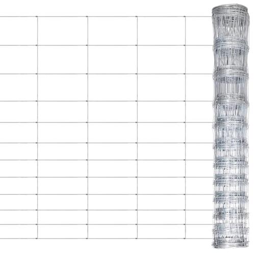 Havehegn 50 m 150 cm galvaniseret stål sølvfarvet