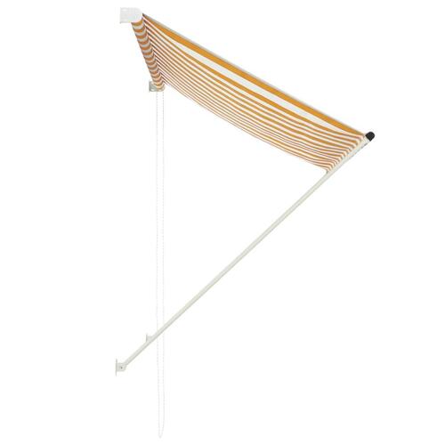 Foldemarkise 150x150 cm gul og hvid