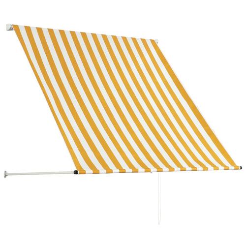 Foldemarkise 150x150 cm gul og hvid