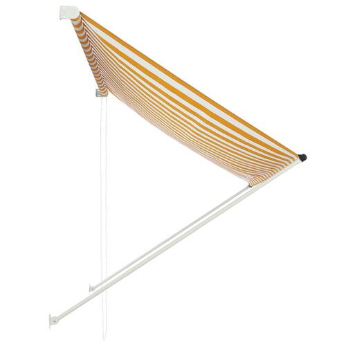 Foldemarkise 200x150 cm gul og hvid