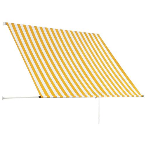 Foldemarkise 200x150 cm gul og hvid