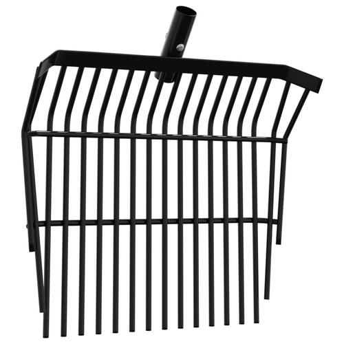 Fork 14 tænder stål sort