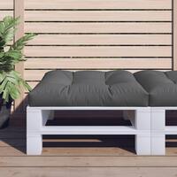 Pallehynde 70x70x12 cm stof antracitgrå