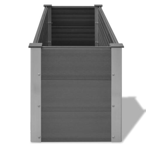 Forhøjet plantekasse 150x50x54 cm grå WPC