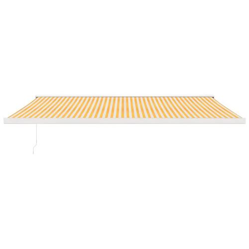 Foldemarkise 5x3 m stof og aluminium gul og hvid
