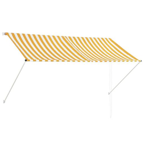 Foldemarkise 250x150 cm gul og hvid