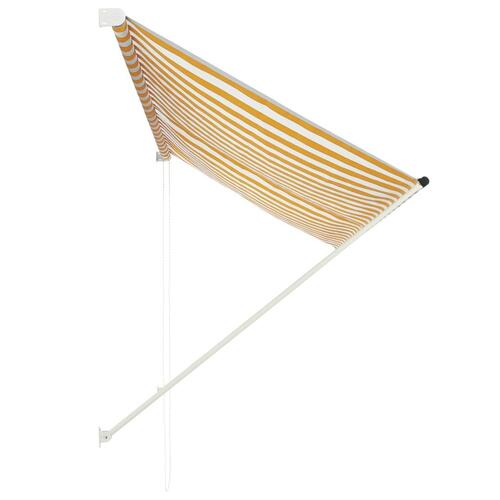 Foldemarkise 250x150 cm gul og hvid