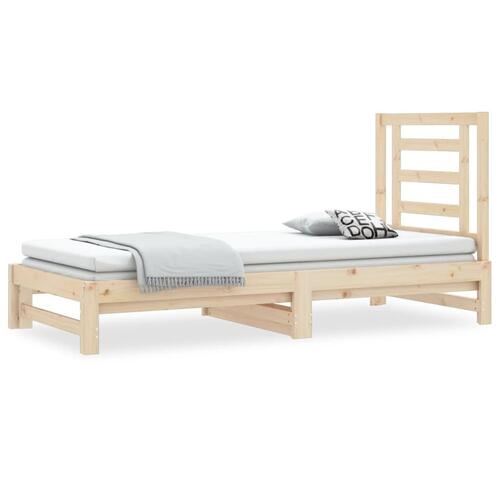 Daybed med udtræk 2x(90x190) cm massivt fyrretræ