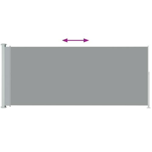 Sammenrullelig sidemarkise til terrassen 180x500 cm grå