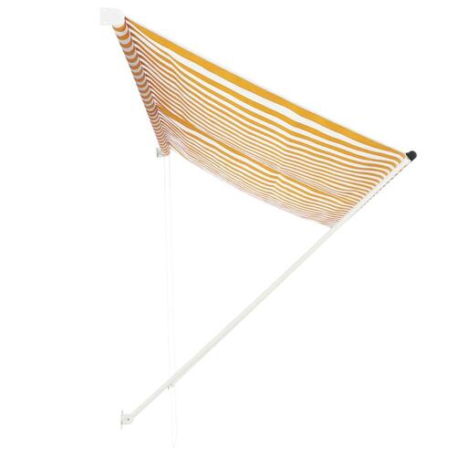 Foldemarkise 300x150 cm gul og hvid