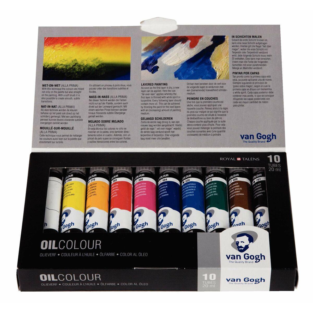 Talens Art Creation Van Gogh oliemaling, sæt 10 × 20 ml - Multifarvet