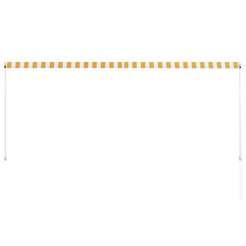 Foldemarkise 300x150 cm gul og hvid