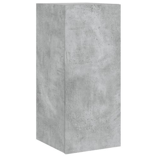 Væghængt tv-bord med LED-lys 30,5x35x70 cm betongrå
