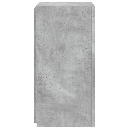 Væghængt tv-bord med LED-lys 30,5x35x70 cm betongrå