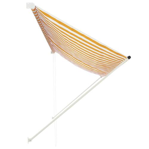 Foldemarkise 350 x 150 cm gul og hvid
