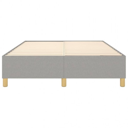 Boxspring sengeramme 140×190 cm - stof, lysegrå