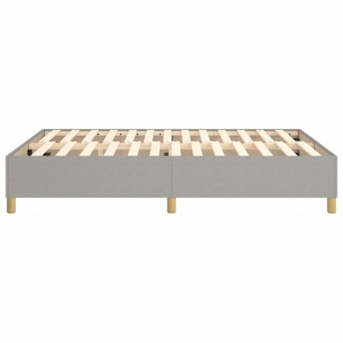Boxspring sengeramme 140×190 cm - stof, lysegrå