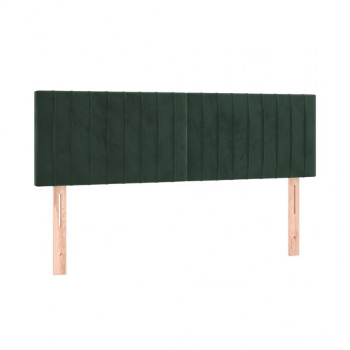 Kontinentalseng med madras 140x200 cm - fløjl, mørkegrøn