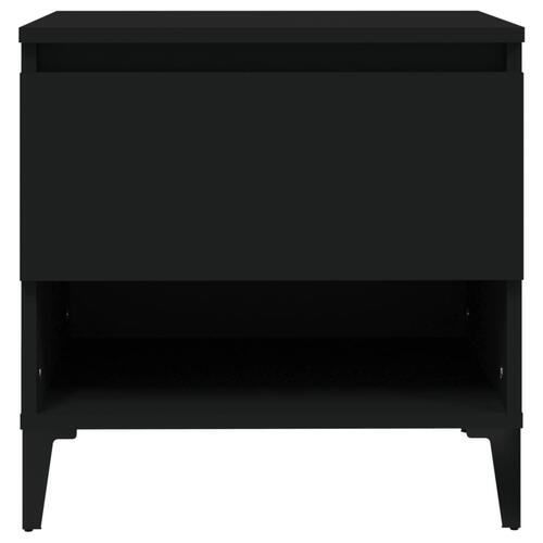 Sidebord 50x46x50 cm konstrueret træ sort