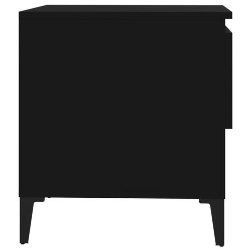 Sidebord 50x46x50 cm konstrueret træ sort