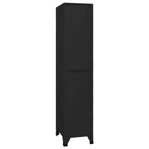 Skab 38x45x180 cm stål sort