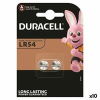Alkaline knap-cellbatteri DURACELL LR1130 LR54 2 Dele 10 enheder 1,5 V