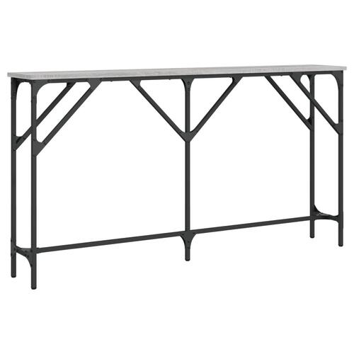 Konsolbord 140x23x75 cm konstrueret træ grå sonoma-eg