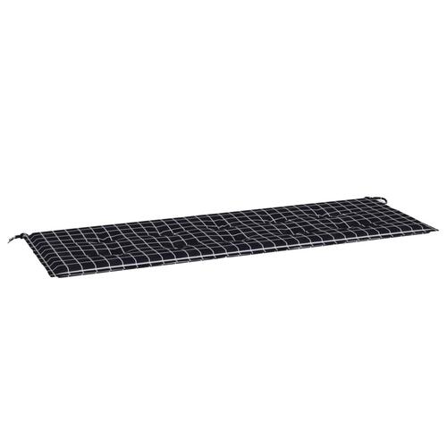 Hynde til havebænk 150x50x3 cm oxfordstof ternet sort