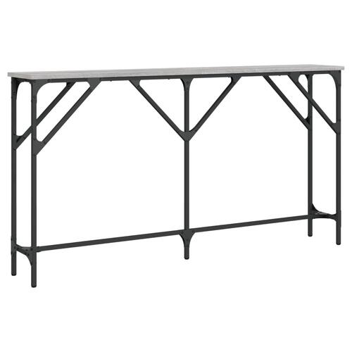 Konsolbord 140x23x75 cm konstrueret træ grå sonoma-eg