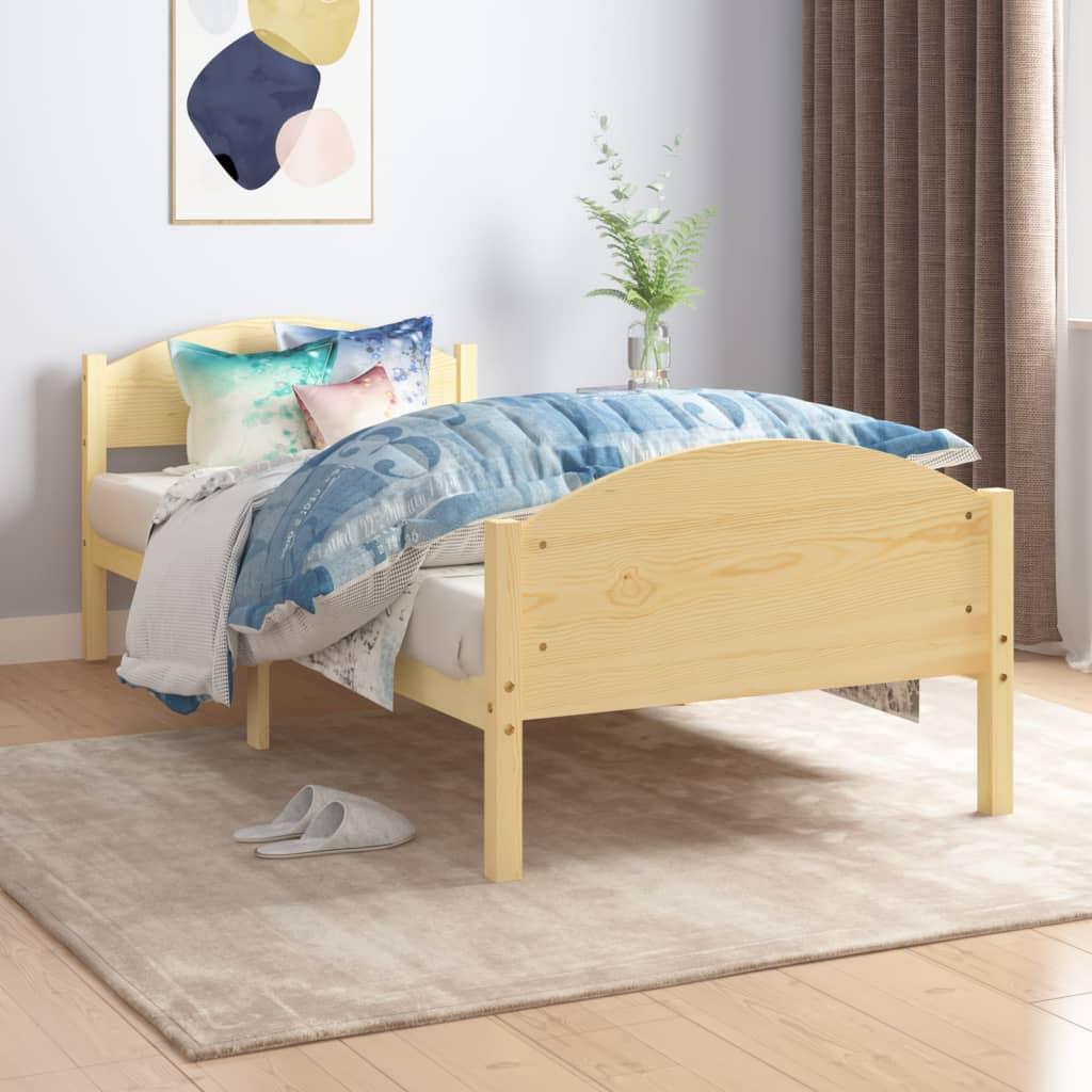 Sengestel 100x200 cm massivt fyrretræ