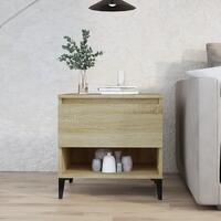 Sidebord 50x46x50 cm konstrueret træ sonoma-eg