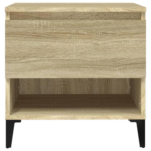 Sidebord 50x46x50 cm konstrueret træ sonoma-eg
