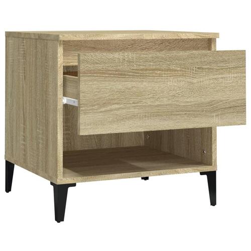 Sidebord 50x46x50 cm konstrueret træ sonoma-eg
