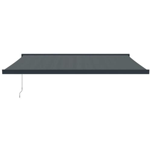 Foldemarkise 4x3 m stof og aluminium antracitgrå