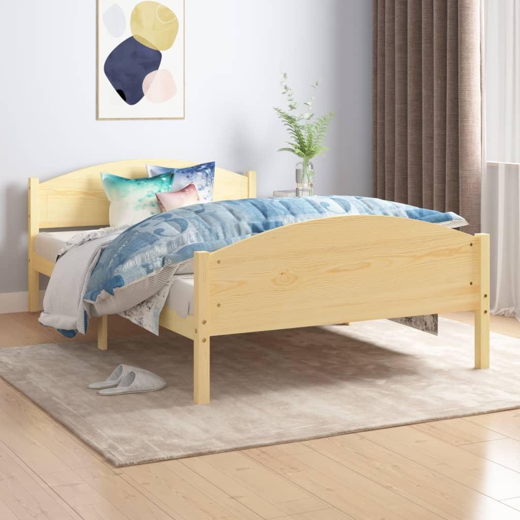 Sengestel 120x200 cm massivt fyrretræ