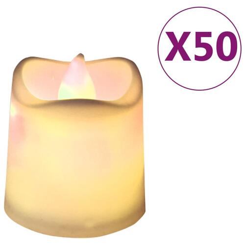 LED-fyrfadslys 50 stk. varmt hvidt lys