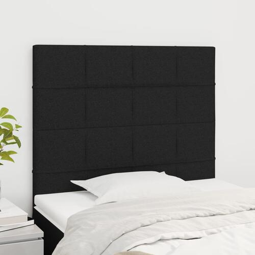 Sengegavle 2 stk. 80x5x78/88 cm stof sort