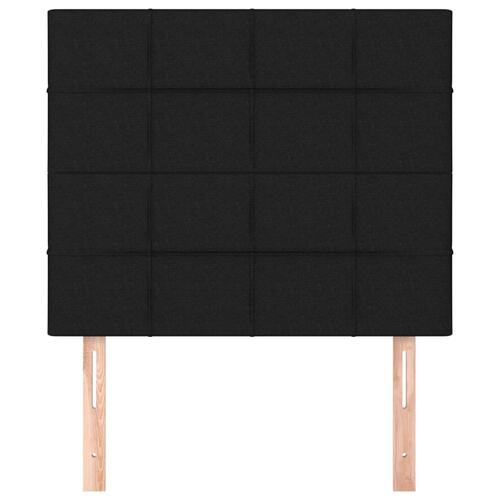 Sengegavle 2 stk. 80x5x78/88 cm stof sort