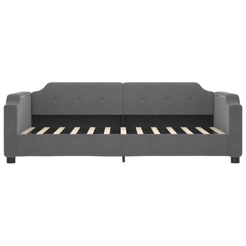 Daybed med udtræk og skuffer 80x200 cm stof mørkegrå