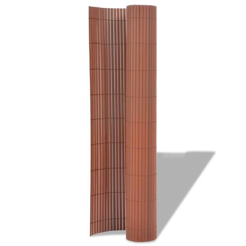 Dobbeltsidet havehegn PVC 150 x 300 cm brun