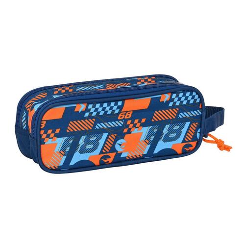 Dobbelt carry-all Hot Wheels Speed club Orange Marineblå (21 x 8 x 6 cm)