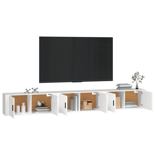 Væghængte tv-skabe 3 stk. 100x34,5x40 cm hvid