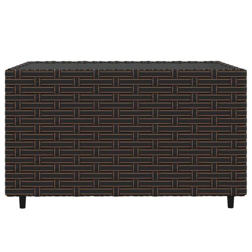 Loungesæt til haven 3 dele med hynder polyrattan brun