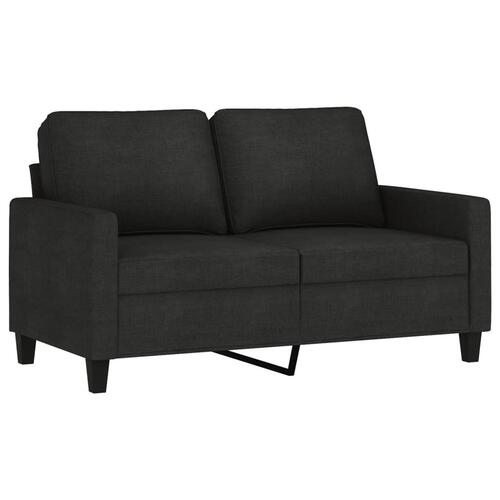 2 personers sofa med hynder stof sort